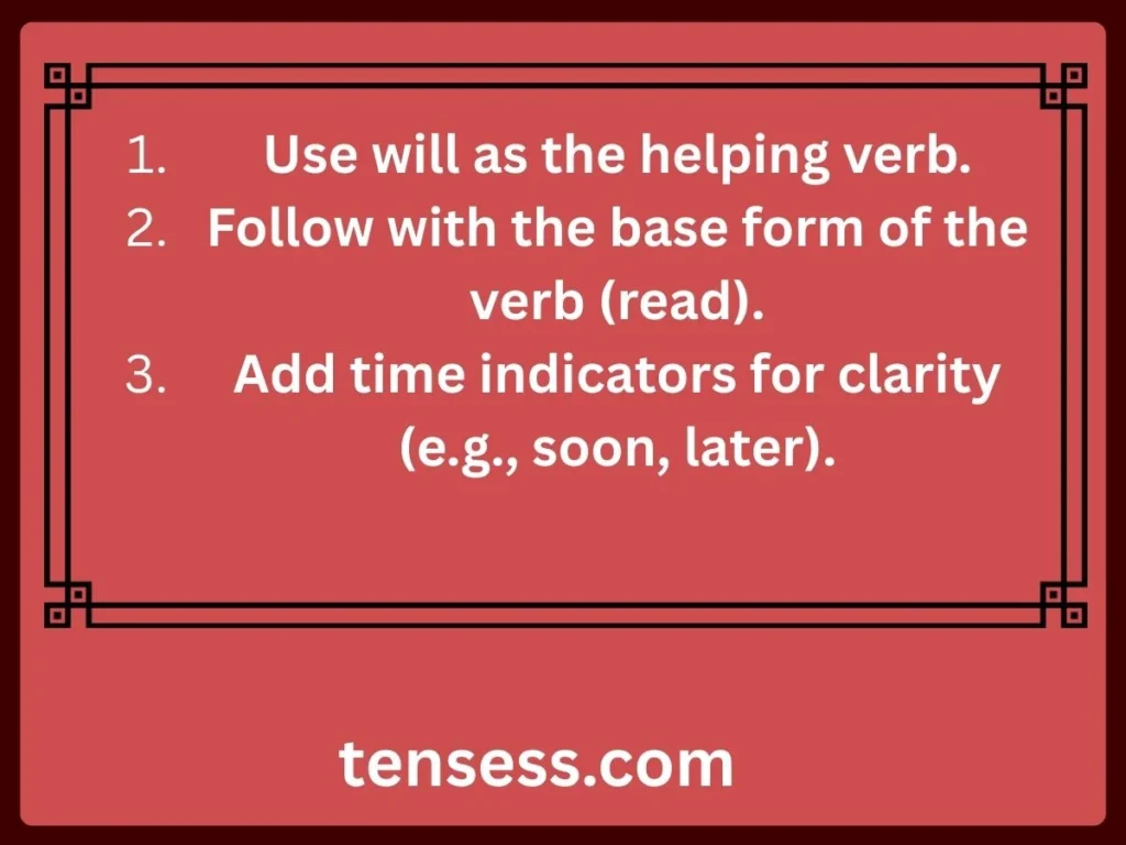 Formation of Future Tense