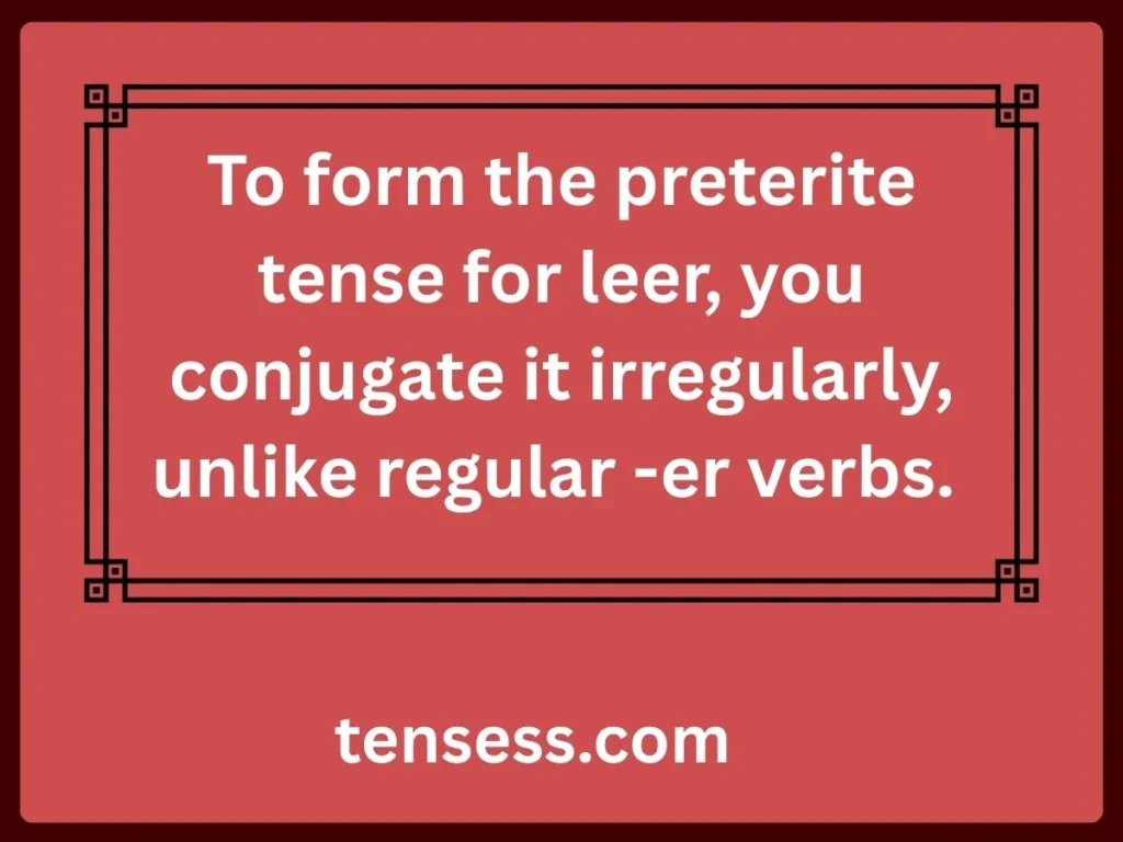 Formation of Past Tense Spanish