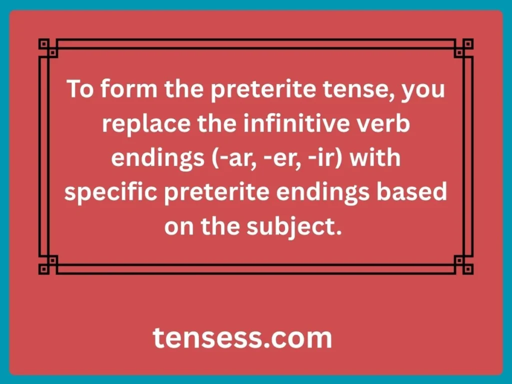 Formation Of Preterite Tense Tpanish