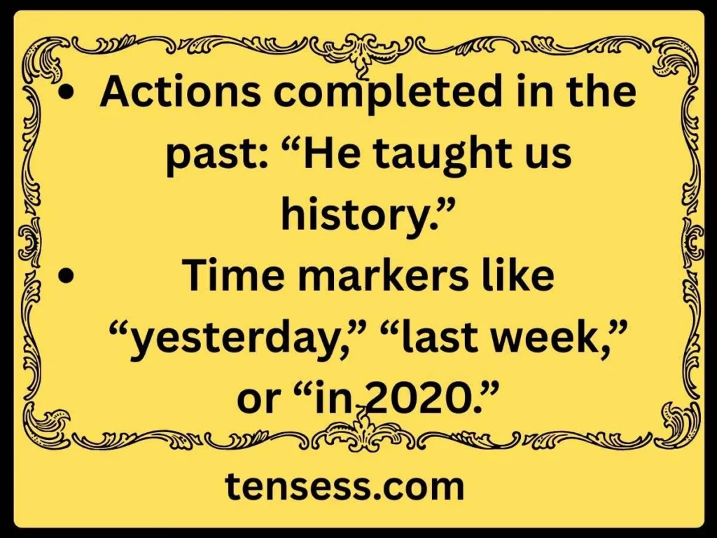 How to Recognize the Past Tense of Teach?