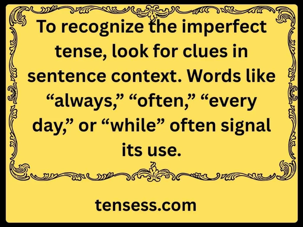 Recognition of Imperfect Tense
