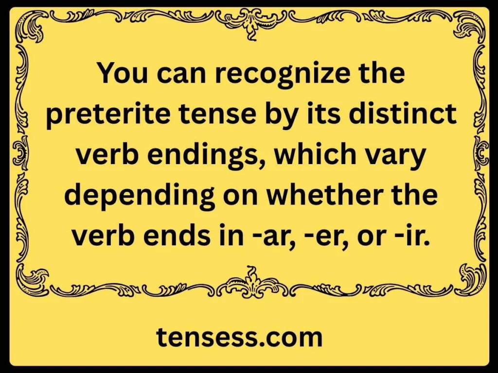 Recognition of Preterite Tense Spanish