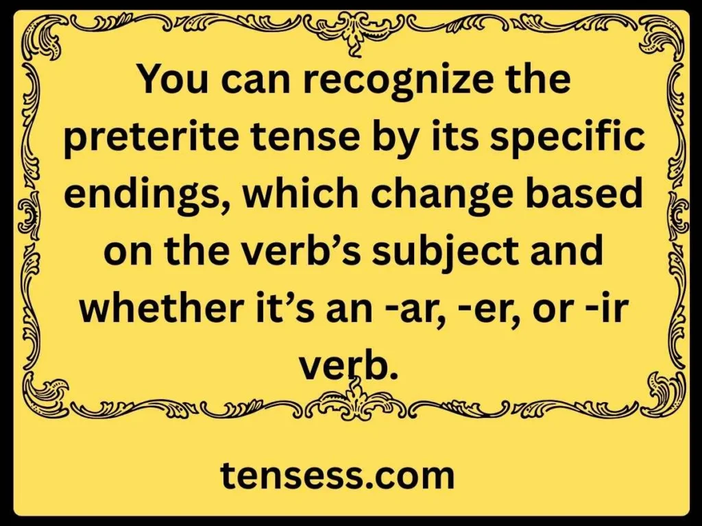 Recognition Past Tense Spanish