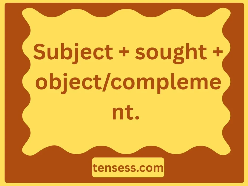 Structure of Sentence in Sought Tense