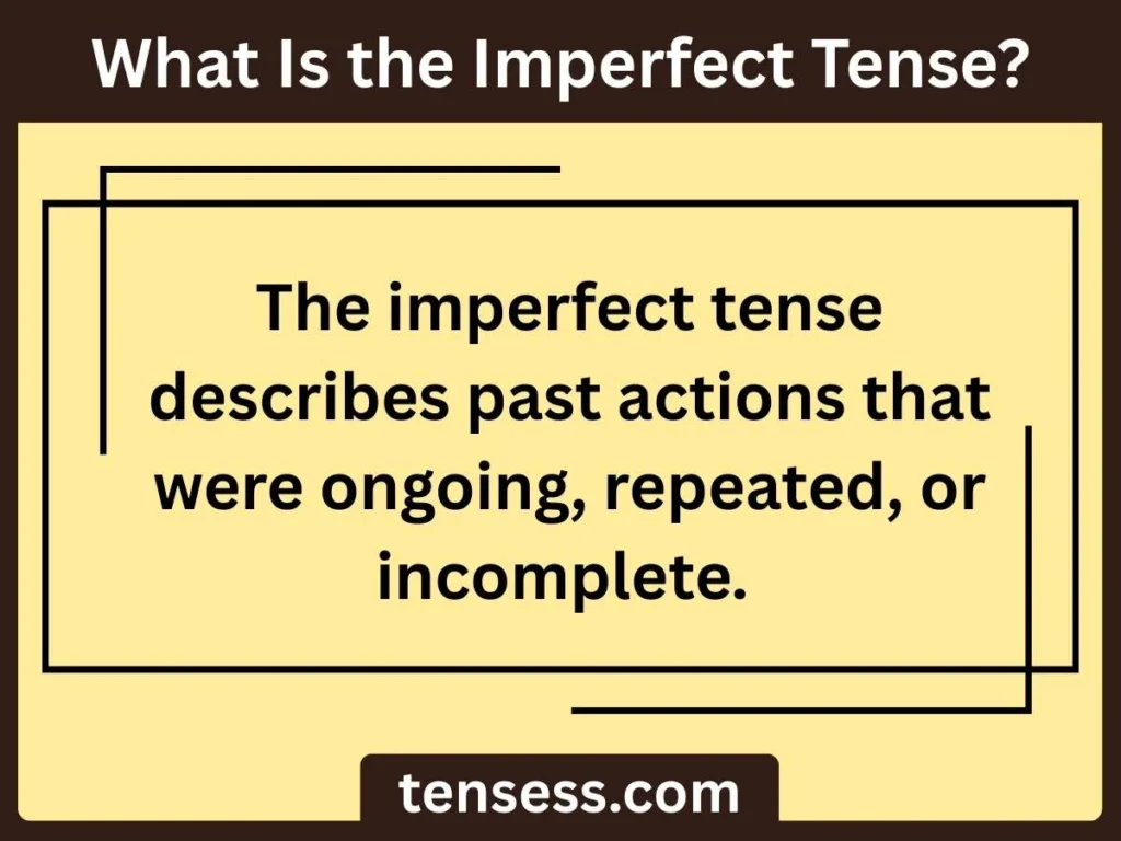 What Is The Imperfect Tense