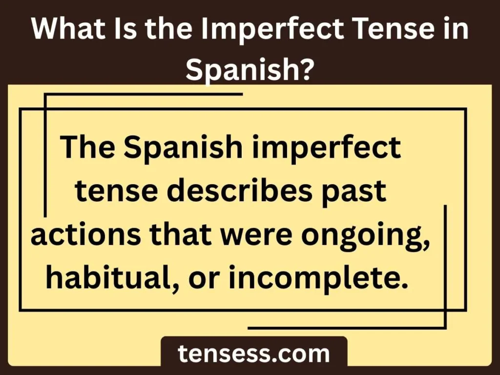 What Is the Imperfect Tense in Spanish?