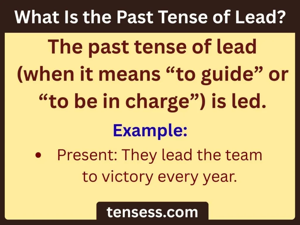 What Is the Past Tense of Lead?