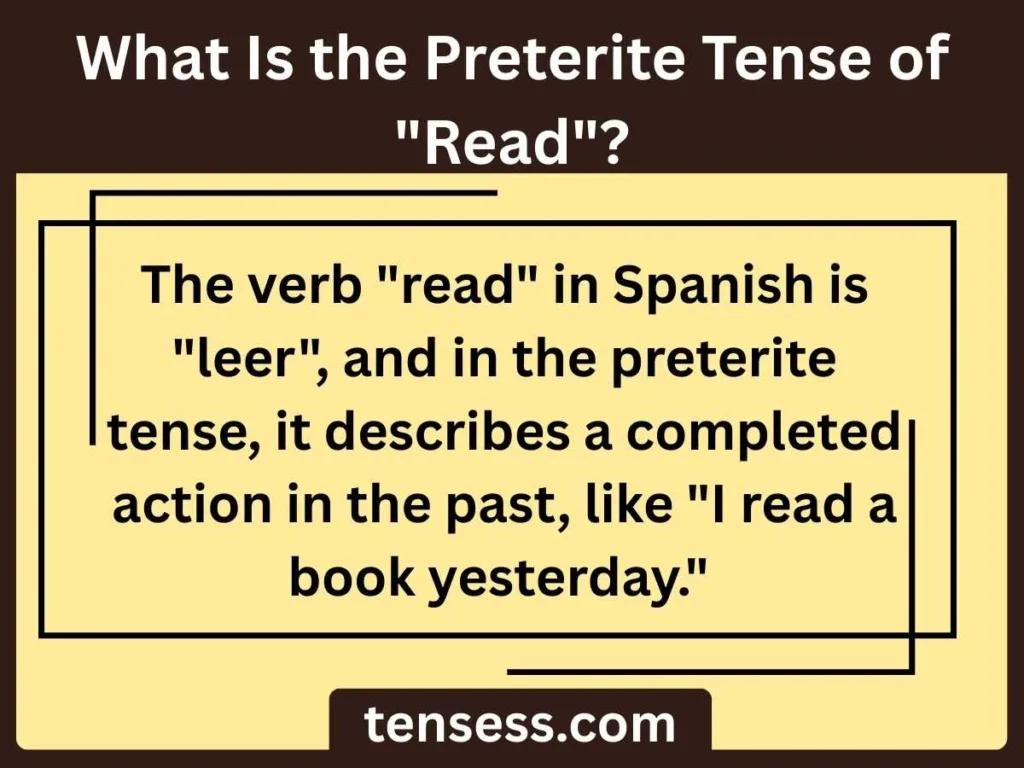 What Is the Preterite Tense of "Read"?