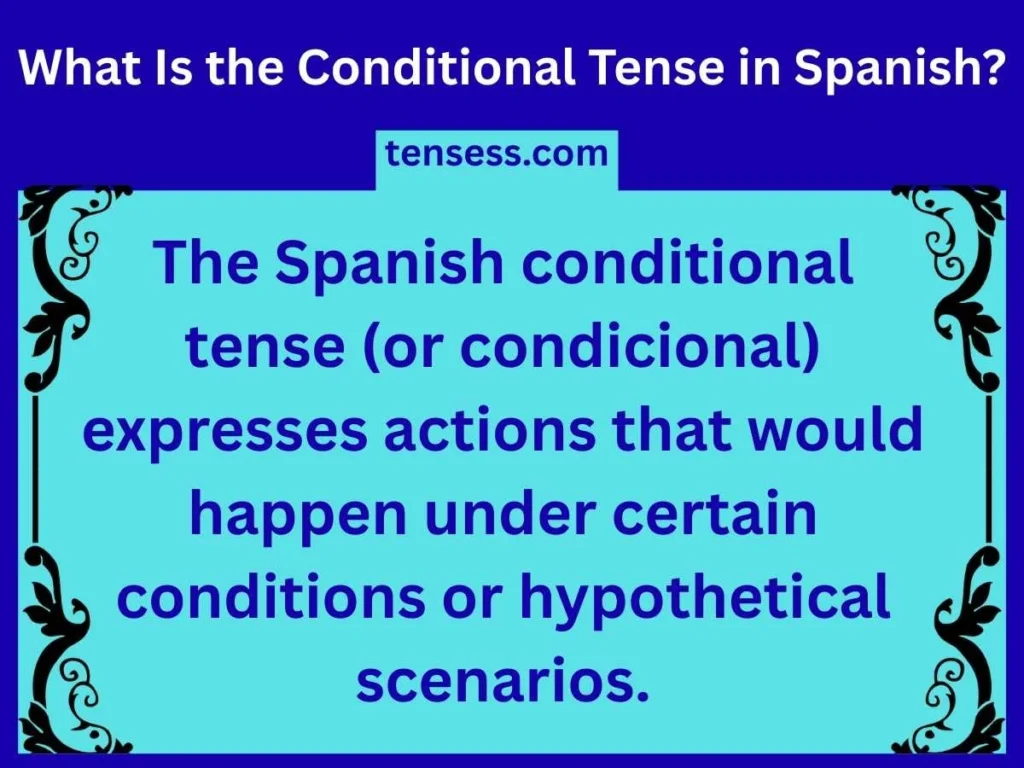 What Is the Conditional Tense in Spanish?