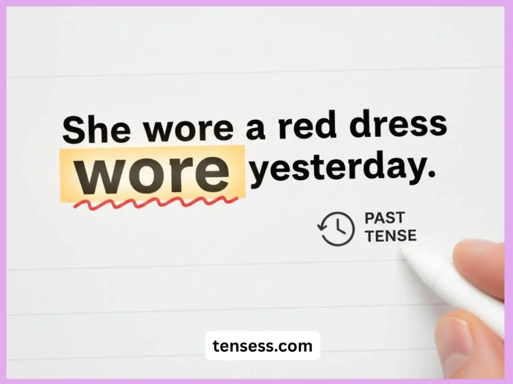 Formation of the Past Tense of Wear