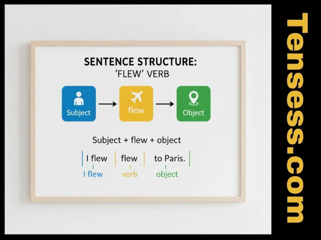 Structure of Sentences in Past Tense of Fly