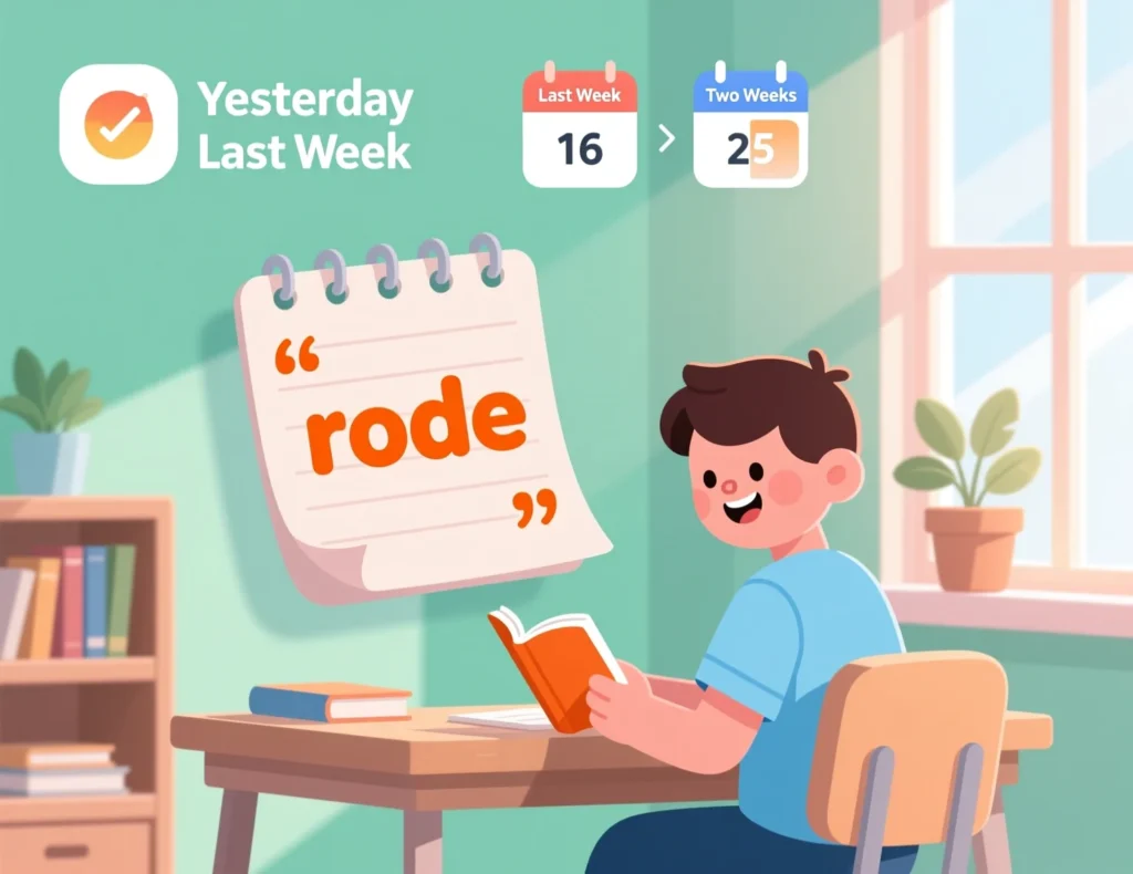 How to Recognize the Past Tense of Ride? 