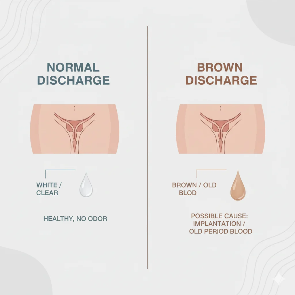 Brown Discharge vs. Normal Vaginal Discharge