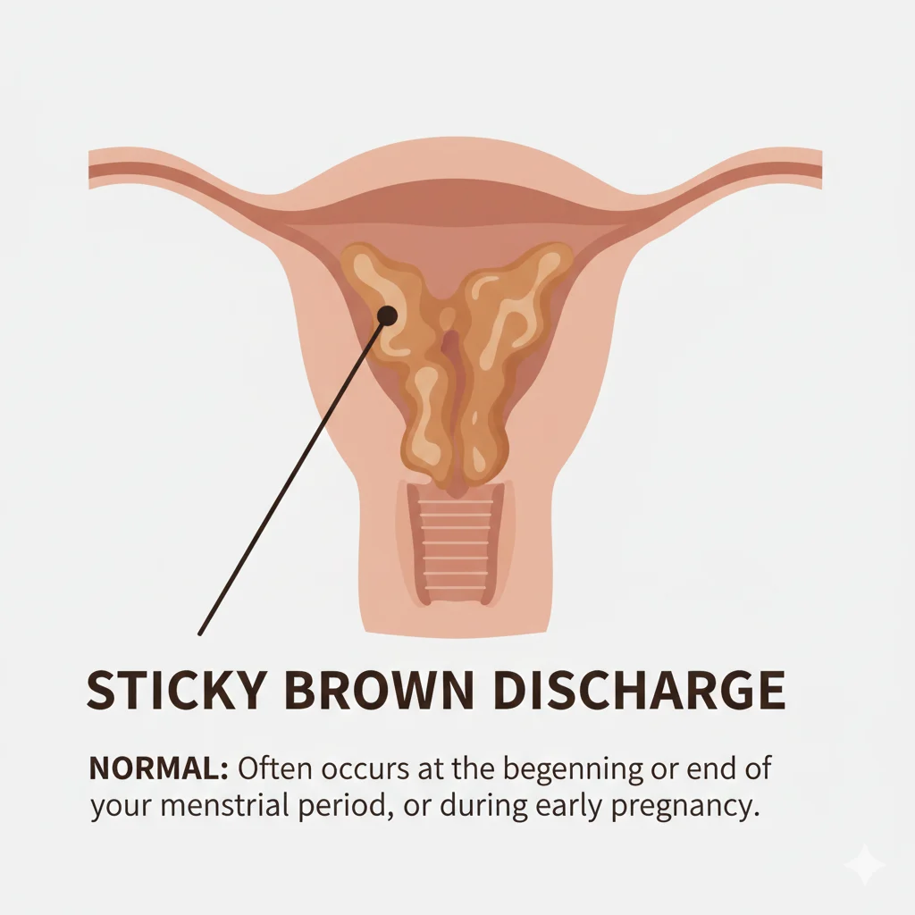 Brown Sticky Discharge