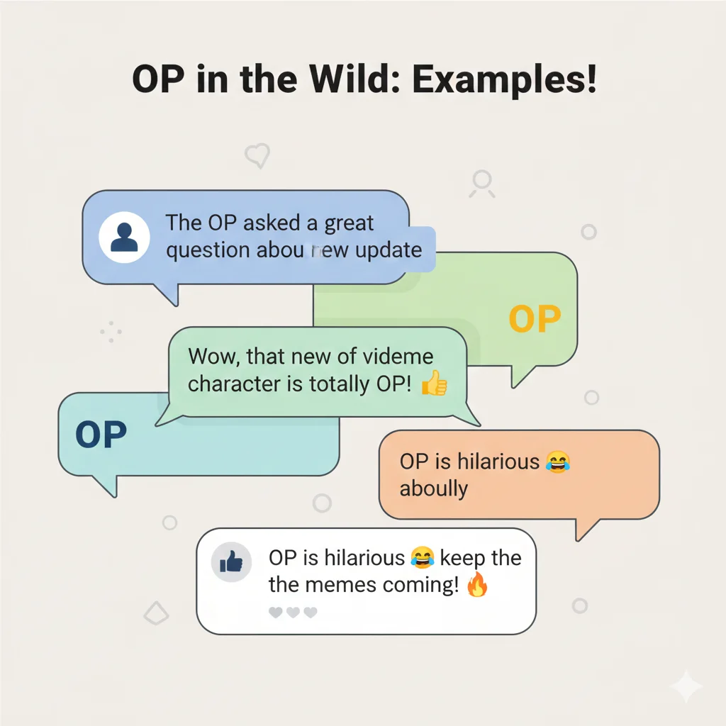 Examples of OP in Sentences